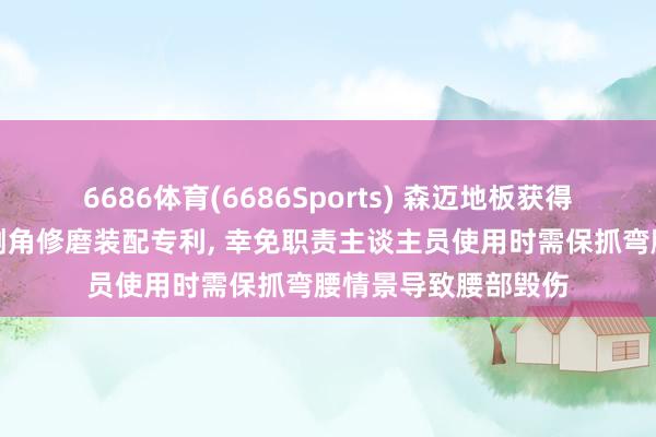 6686体育(6686Sports) 森迈地板获得防静电地板用毛刺倒角修磨装配专利, 幸免职责主谈主员使用时需保抓弯腰情景导致腰部毁伤