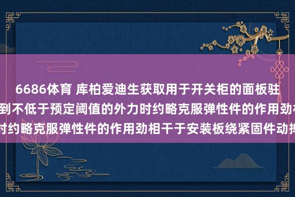 6686体育 库柏爱迪生获取用于开关柜的面板驻防装配专利, 手脚板在受到不低于预定阈值的外力时约略克服弹性件的作用劲相干于安装板绕紧固件动掸