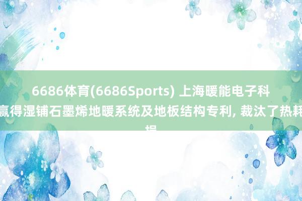 6686体育(6686Sports) 上海暖能电子科技赢得湿铺石墨烯地暖系统及地板结构专利, 裁汰了热耗损