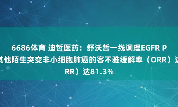 6686体育 迪哲医药：舒沃哲一线调理EGFR PACC或其他陌生突变非小细胞肺癌的客不雅缓解率（ORR）达81.3%