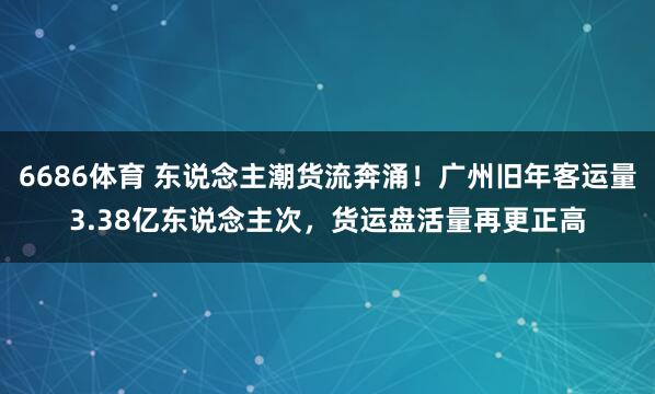6686体育 东说念主潮货流奔涌！广州旧年客运量3.38亿东说念主次，货运盘活量再更正高