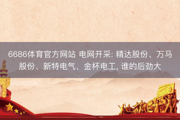 6686体育官方网站 电网开采: 精达股份、万马股份、新特电气、金杯电工， 谁的后劲大