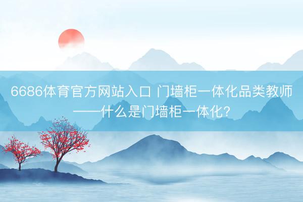 6686体育官方网站入口 门墙柜一体化品类教师——什么是门墙柜一体化?