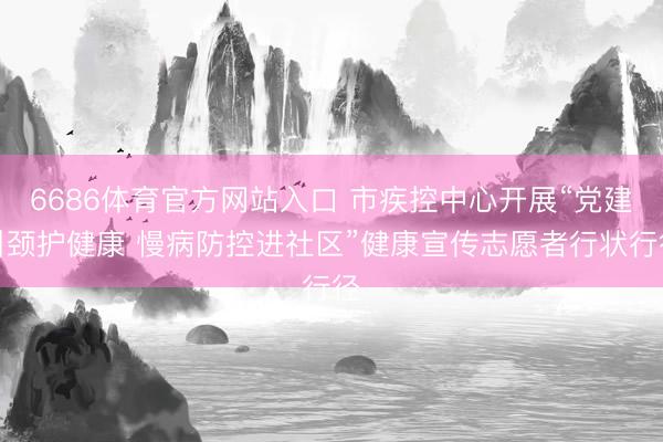 6686体育官方网站入口 市疾控中心开展“党建引颈护健康 慢病防控进社区”健康宣传志愿者行状行径