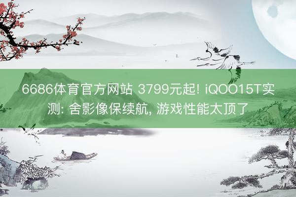 6686体育官方网站 3799元起! iQOO15T实测: 舍影像保续航， 游戏性能太顶了